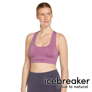 【icebreaker】女無縫線運動內衣(附內襯)-BF260『粉紫』0A56XN