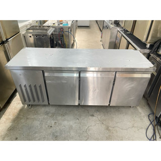 【上豪冷凍餐飲裝置】(全新壓縮機）六尺冷藏風冷工作臺冰箱220V(左機房).臥式冰箱.營業用.二手.