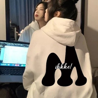 臺灣出貨 女生衣服 帽T連帽衛衣美式 大學T男女生同款韓版大呎碼 oversize 刷毛 加絨 長袖上衣M0247A