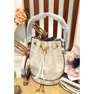 《Tory Burch》TB 84864 孔眼抽繩水桶包 手提包 兩用包