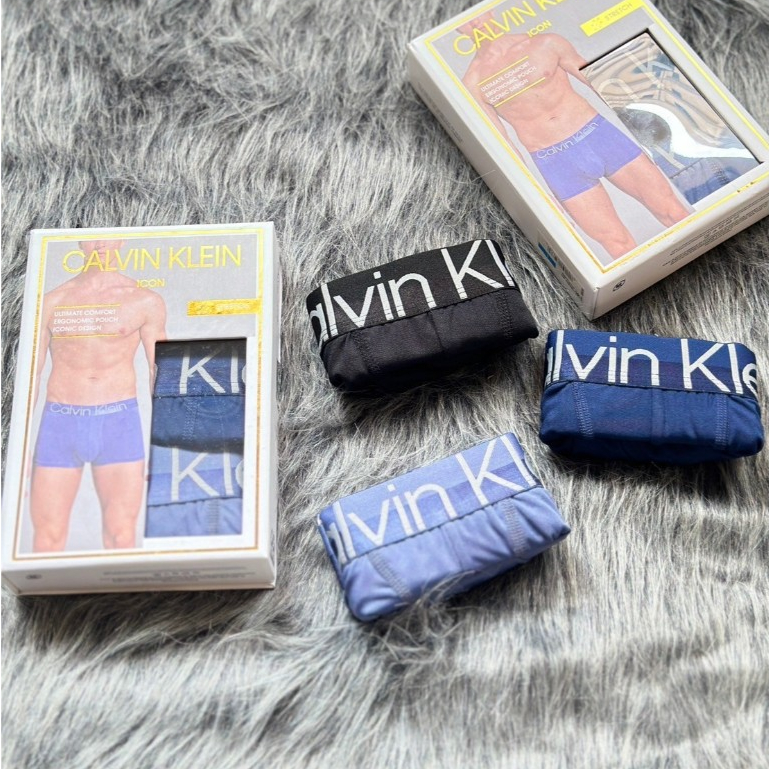 【other more 特選潮流】CALVIN KLEIN 正品公司貨 頂級冰絲涼感男四角內褲三入組