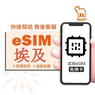 【埃及eSIM旅遊網絡卡】7-20天 手機上網絡卡 ESIM 虛擬卡 流量型 網路卡 埃及 開羅 亞斯文 路克索 吉薩 杜拜