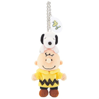 現貨 日本 環球影城 USJ 史努比 趴在 查理 頭上 娃娃 吊飾 鑰匙圈 snoopy PEANUTS