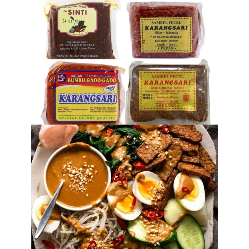 印尼🇮🇩Karangsari Sinti 沙爹Sambel 調味醬 Bumbu Gado-Gado辣味 花生 花生醬塊