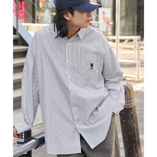 US POLO ASSN. 日本代購 刺繡標誌長袖襯衫 素色上衣 牛仔布 落肩設計 秋冬款襯衫 上班族必備