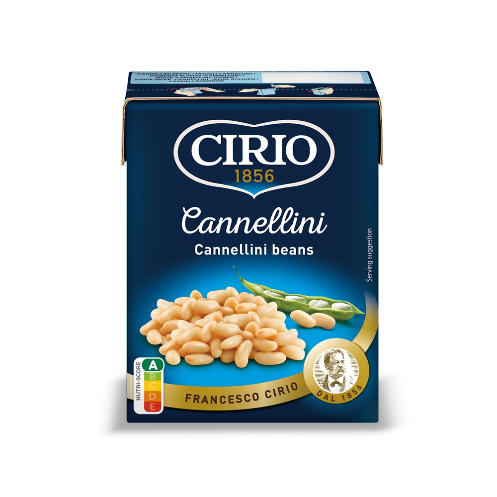 CIRIO 白腰豆 380g (效期2026/08/31)【玩饗食庫】義大利 腰豆 豆子罐頭 環保包裝 利樂包腰豆