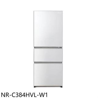 Panasonic國際牌【NR-C384HVL-W1】385公升三門變頻晶鑽白冰箱(含標準安裝)