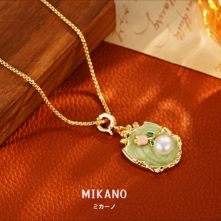 MIKANO ⚡24H發貨⚡ 18k金 天然淡水珍珠項錬 油畫風 長項鏈 項鍊 輕奢 百搭款 項鍊女 頸鏈 日常首飾