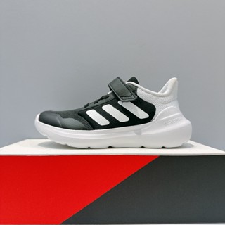 adidas Tensaur Run 3.0 EL C 中童 黑白色 魔鬼氈 舒適 透氣 運動 休閒鞋 IE5983