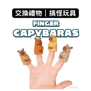 Archie McPhee｜手指水豚｜生活趣味小物 惡搞派對 卡皮巴拉 交換禮物 惡作劇 搞怪 指套 水豚君 酷比客