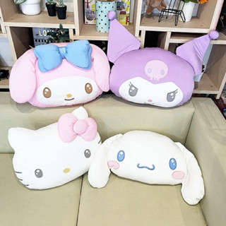 日本正版 kitty 美樂蒂 庫洛米 大耳狗 大臉涼感抱枕 玩偶抱枕 抱枕娃娃 腰墊 靠墊抱枕 枕頭抱枕 生日禮物