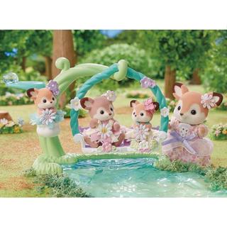 Sylvanian Families森林家族 梅花鹿水邊鞦韆組 EP15635 家家酒 兒童玩具 森林家族 鞦韆 黑冷媽