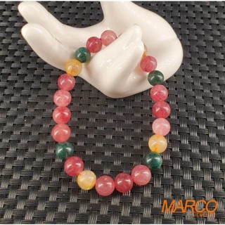 【MARCO寶石】多寶草莓晶手串049 手珠 手串 串珠 手飾 天然水晶 提升愛情 好人緣 特價