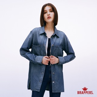 BRAPPERS 女款 Boy friend系列-全棉牛仔襯衫-深藍