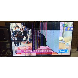 SONY KDL-43W750D「故障破裂」面板+「好的」背光模組