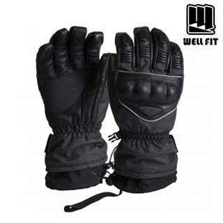 Well Fit 防水防護手套 - 暴風【雪花黑】M-XL / 反光 騎車 通勤 騎士手套 保暖 防水手套 防風 防摔
