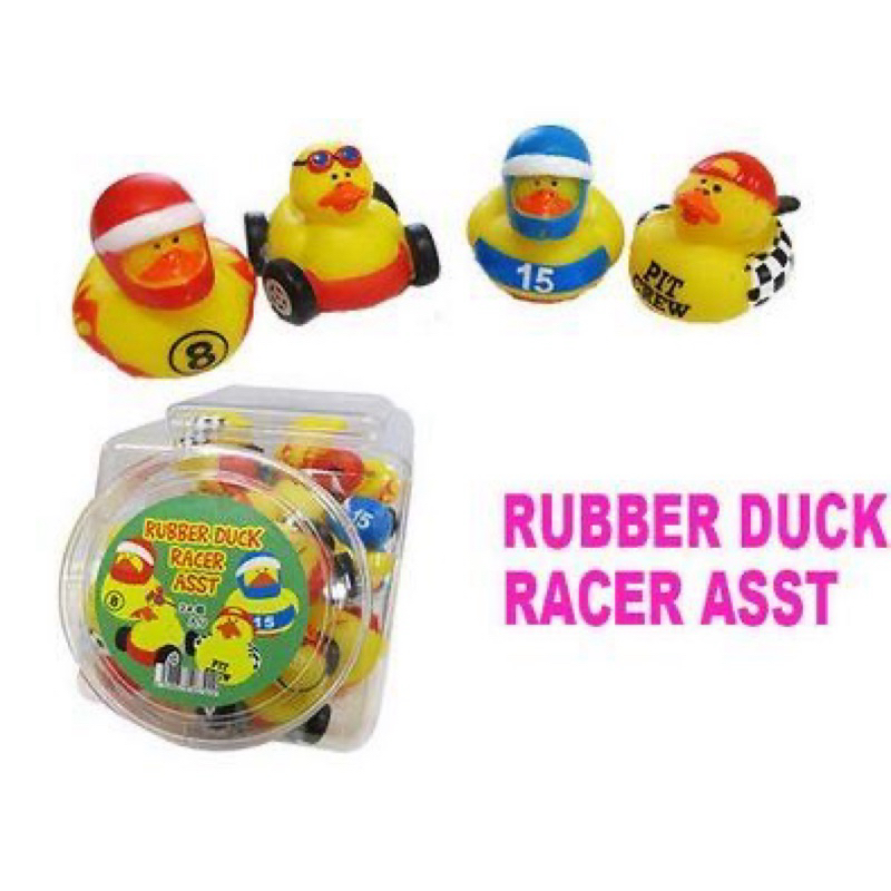 (I LOVE樂多)日本進口 黃色小鴨 賽車組合 浴缸玩伴 RUBBER DUCK