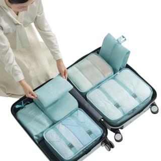 第二代韓式{旅行7件組} 包中包 旅行收納袋 飛機包 行李箱 壓縮袋 旅行箱 旅行袋 登機箱 旅行袋 行李分裝 衣物收納