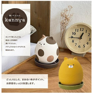 日本DECOLE加濕器(免插電)橘貓/花貓
