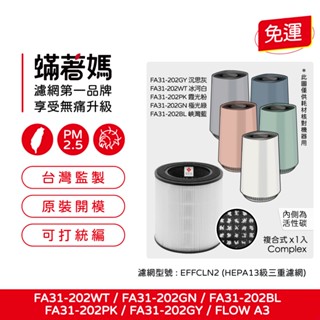 適用 伊萊克斯 Electrolux Flow A3 空氣清淨機 FA31-202GY 202WT 複合式濾網