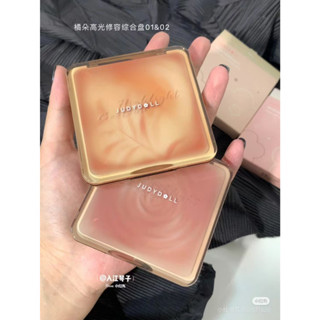 新手修容猛將✨️Judydoll橘朵高光修容一體盤 腮紅鼻影陰影眼影 啞光高光立體 新手修容 一盤畫全臉