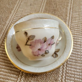 1910年丹麥皇家KPM櫻花咖啡杯組/茶杯（一杯一碟）