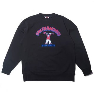 BEN DAVIS BDZ4-2000-01 PRINT SWEAT CREWNECK 大學T (黑色) 化學原宿