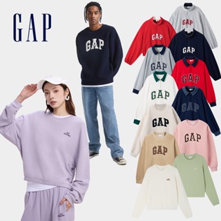 Gap 男女裝 Logo立領/翻領/刺繡刷毛款長袖上衣/大學T -多款任選(637674&639199&609065)