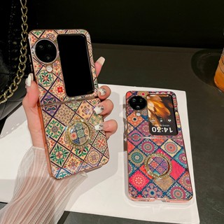 民族風 指環支架 oppo Find n3 n2 flip 電鍍手機殼 三星 ZFlip6 flip5 4 3摺疊防摔殼