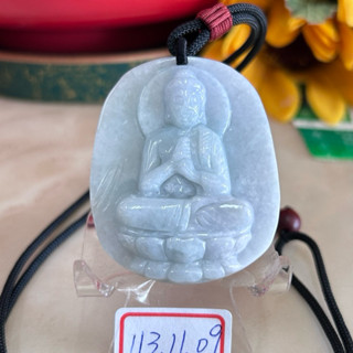 天然翡翠A貨 大日如來 釋迦牟尼佛 佛祖，如來佛 春帶彩 緬甸玉項鍊墜