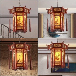 @1中式吊燈仿古寺廟走廊燈實木樓包間羊皮燈具中國風宮廷古典燈籠*精品* 部分款式請諮詢客服詢價後下單
