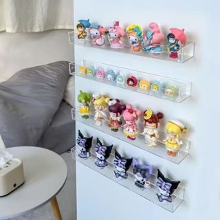 🚀多多精品🚀公仔展示盒 壓克力盲盒收納展示架 免打孔壁掛式 手辦展示架 透明泡泡瑪特手辦娃娃置物神器 手辦上牆計劃