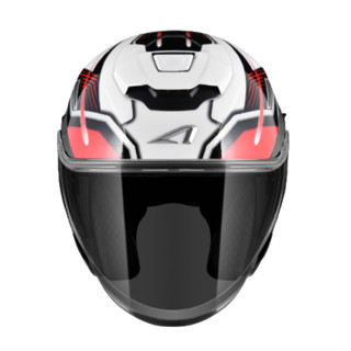 ASTONE 安全帽 DJ14 BQ2 白紅 透氣內襯 內墨片 加長型鏡片耳機槽 眼鏡溝槽 排齒扣 全拆洗 半罩