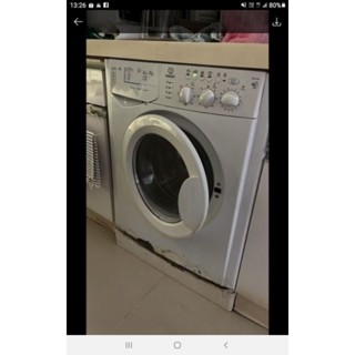 義大利進口～二手中古220v，indesit 6公斤變頻滾筒洗脫烘洗衣機，下面生鏽便宜賣特價，適合洗手檯下，不保固