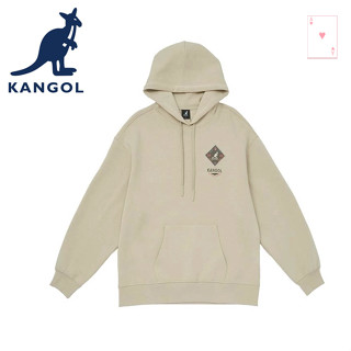 【紅心包包館】KANGOL 英國袋鼠 帽T 長袖上衣 長T 連帽T 64551053 中性 淺卡其 咖啡 黑色