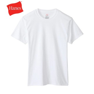 【Hanes】官方直營 男款-GLOBAL VALUE系列-純棉素面短袖圓領內衣2入組-白色 HM1EU702-010