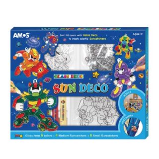AMOS 阿摩斯 韓國原裝 6色 壓克力 模型版 DIY 玻璃彩繪膠-SD款 / 組 SD10P6-SD