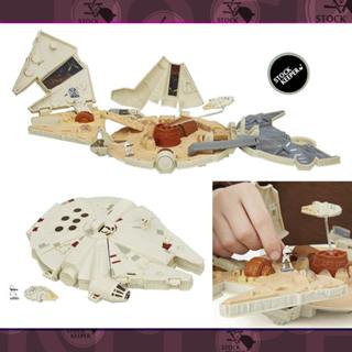 ◀倉庫掌門人▶Hasbro Star Wars 星際大戰 微型機器 原力覺醒 遊戲場景組 千年鷹號 宇宙飛船 交通模型
