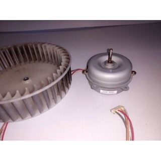 吉米冷凍水電材料品名：除濕機風扇馬達+風鼓類型：SAHARP DW - S141W - H規格：110V 直徑8.5cm
