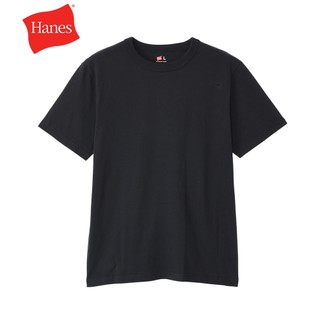 【Hanes】官方直營 男款-UNDERWEAR系列-素面純棉短袖薄T恤-黑色（HM1-X202-090）
