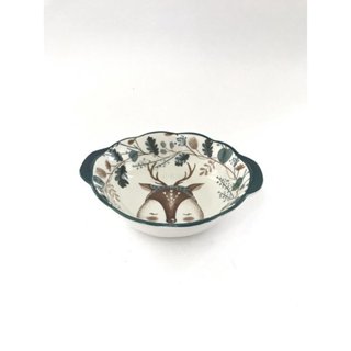 有發票/東昇瓷器餐具=麋鹿8.5吋雙耳碗