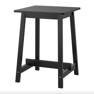 絕版品/北歐IKEA宜家NORRÅKER實木桌餐桌工作桌高腳桌吧檯桌/黑色/74x74x102/二手八成新/特$4500