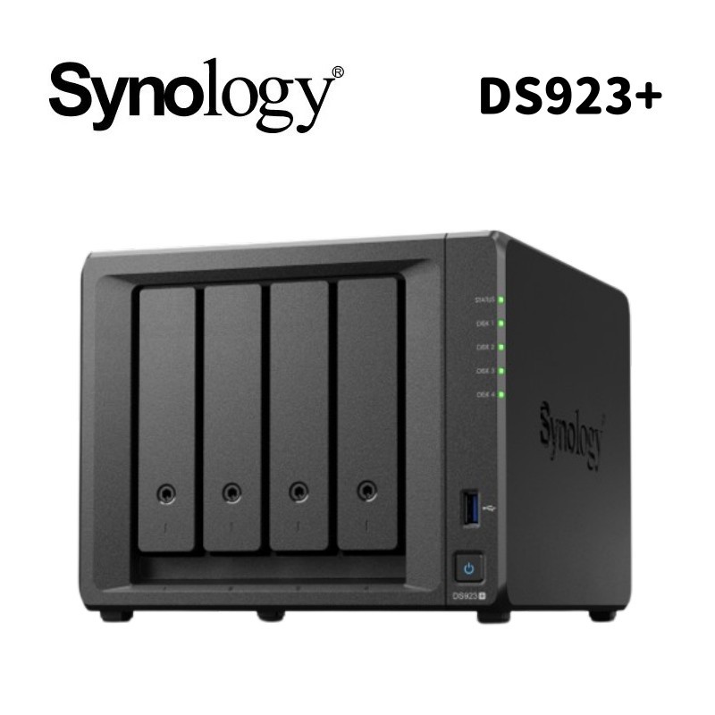 Synology 群暉 DiskStation DS923+ NAS網路儲存伺服器【可升級】