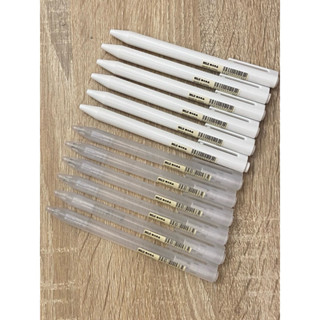 日本無印良品MUJI 自由換芯膠墨筆 按壓型筆管 白色/半透明