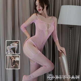 【OBIYUAN】情趣內衣 網衣 連身 蕾絲 雕花 開胸 開襠 網襪 情趣用品【SE8013】