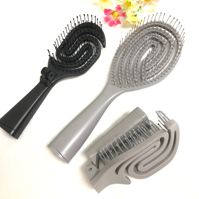 代買代購 日本商品 速乾梳子／美髮梳／洞洞梳／可站立收納／縮短吹髮時間/女生必備工具/氣墊按摩梳
