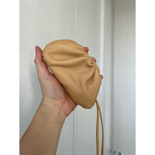 Bottega Veneta BV雲朵包 coin purse 迷你零錢包 奶茶色