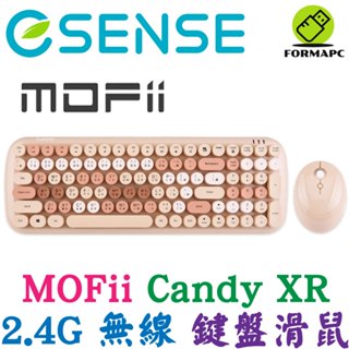 Esense 逸盛 MOFII Candy XR 無線鍵盤滑鼠組 2.4G 無線鍵盤 無線滑鼠 復古圓形鍵盤 注音鍵盤