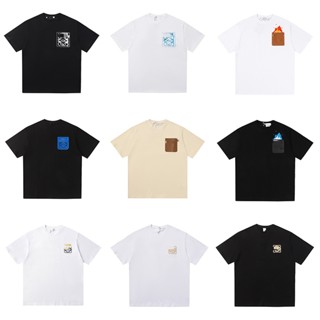 高品質衣服 移動城堡 火焰刺繡口袋 短T 短袖T恤 上衣 休閒短袖 圓領T恤 情侶T恤
