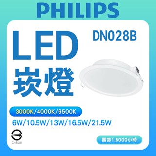 PHILIPS 飛利浦 LED崁燈 LED 崁燈 無藍光危害 保固 全電壓 嵌燈 9/12/15公分 DN030B